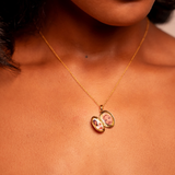 Oval Photo Locket Necklace
